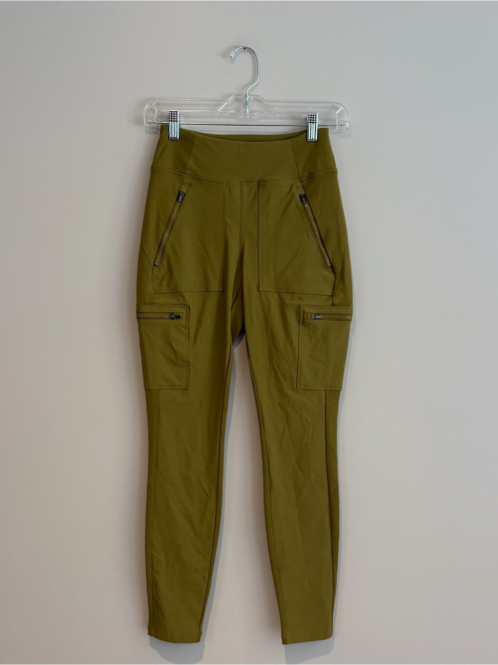 Athleta Olive Green High-Waist Tech Cargo Joggers Size 0